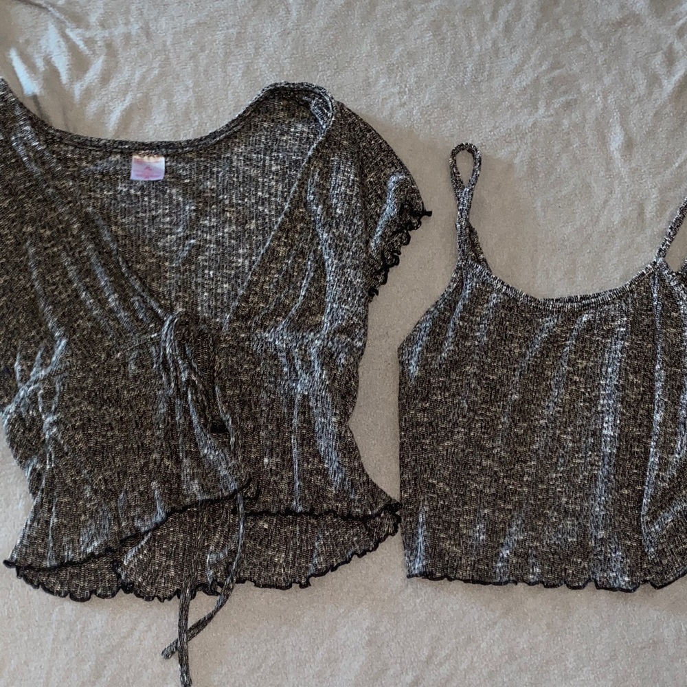 NOBO Black and Gray Knit Tops Set